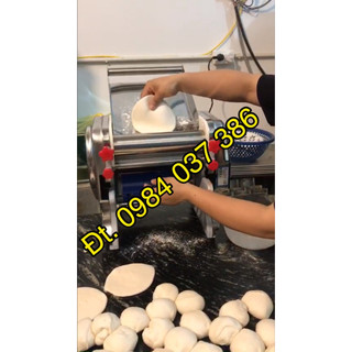 MÁY CÁN BỘT BÁNH BAO CHẠY ĐIỆN INOX BẢN CAO CẤP