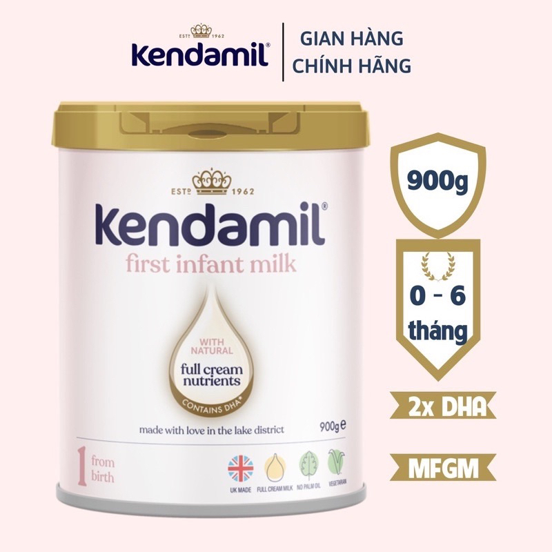 Sữa nguyên kem/organic Kendamil 800gr Anh Quốc