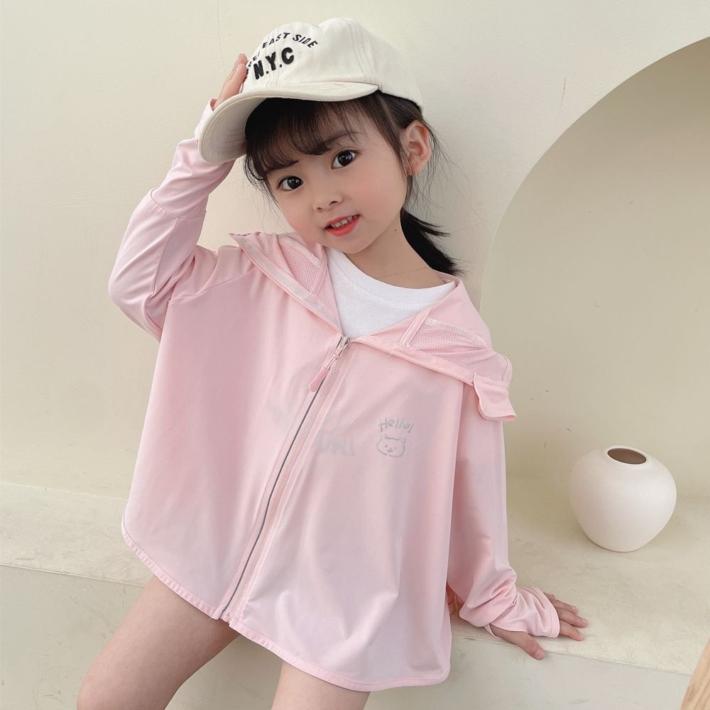 Áo chống nắng cho bé có mũ che đầu, che mặt, che tay mỏng, thoáng khí( mẫu làm mát QC)