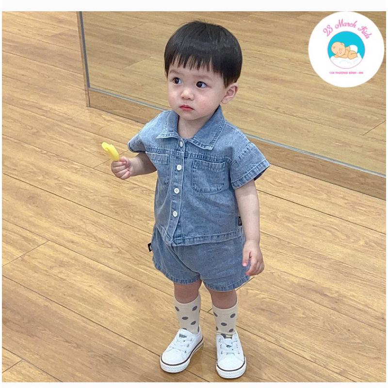 Bộ đồ jean cho bé trai, bộ đồ bò hàng QC kèm ảnh thật