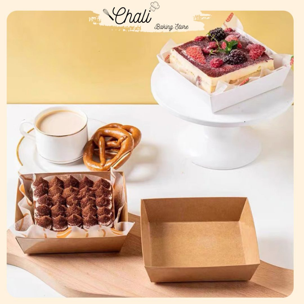 Hộp giấy kraft vuông, hộp chữ nhật - 500ml, chất liệu giấy Kraft dùng để đựng các loại bánh
