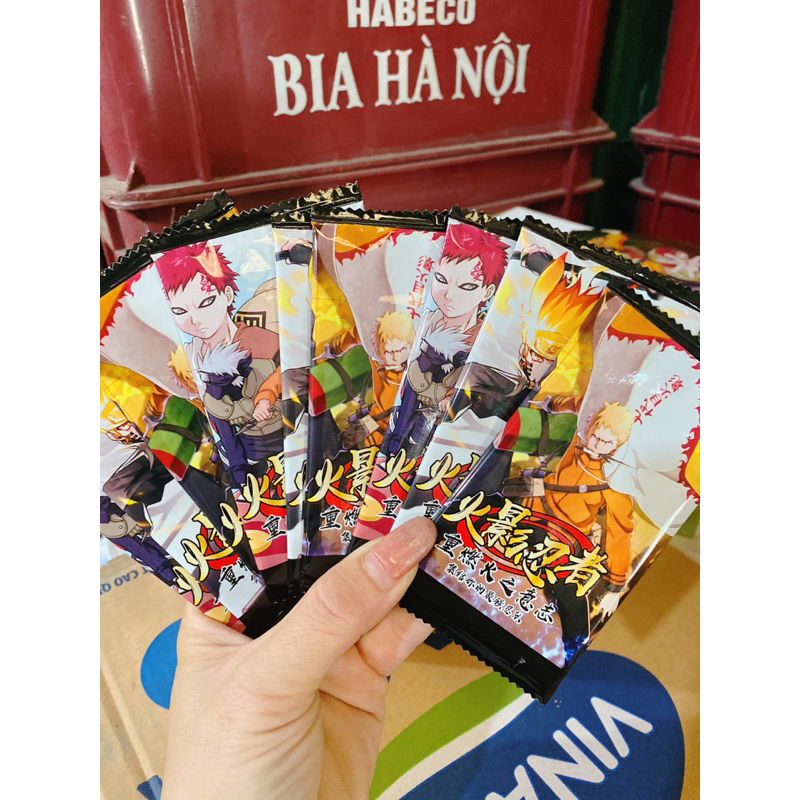 Hộp 32 túi thẻ bài naruto Vip túi 5 thẻ