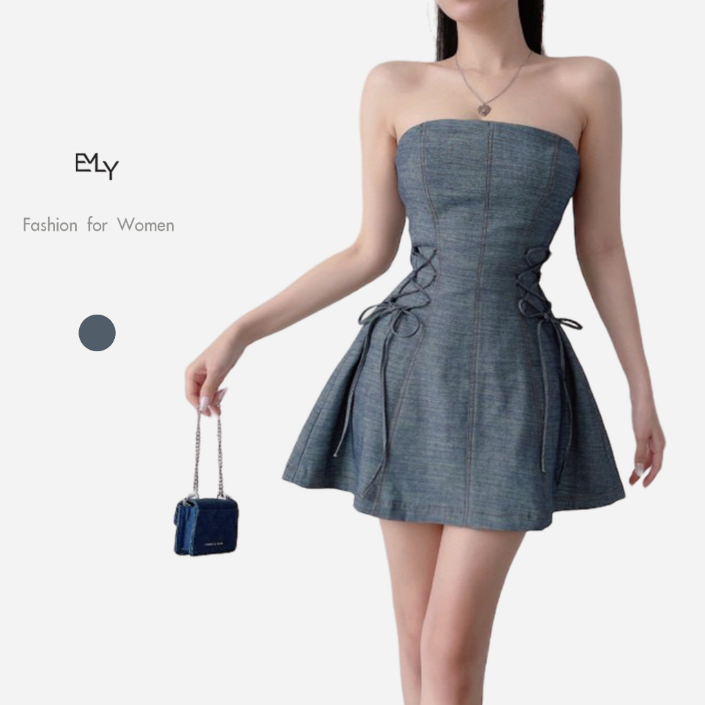 Đầm dáng xòe cúp ngực mini Emilyshop (T)