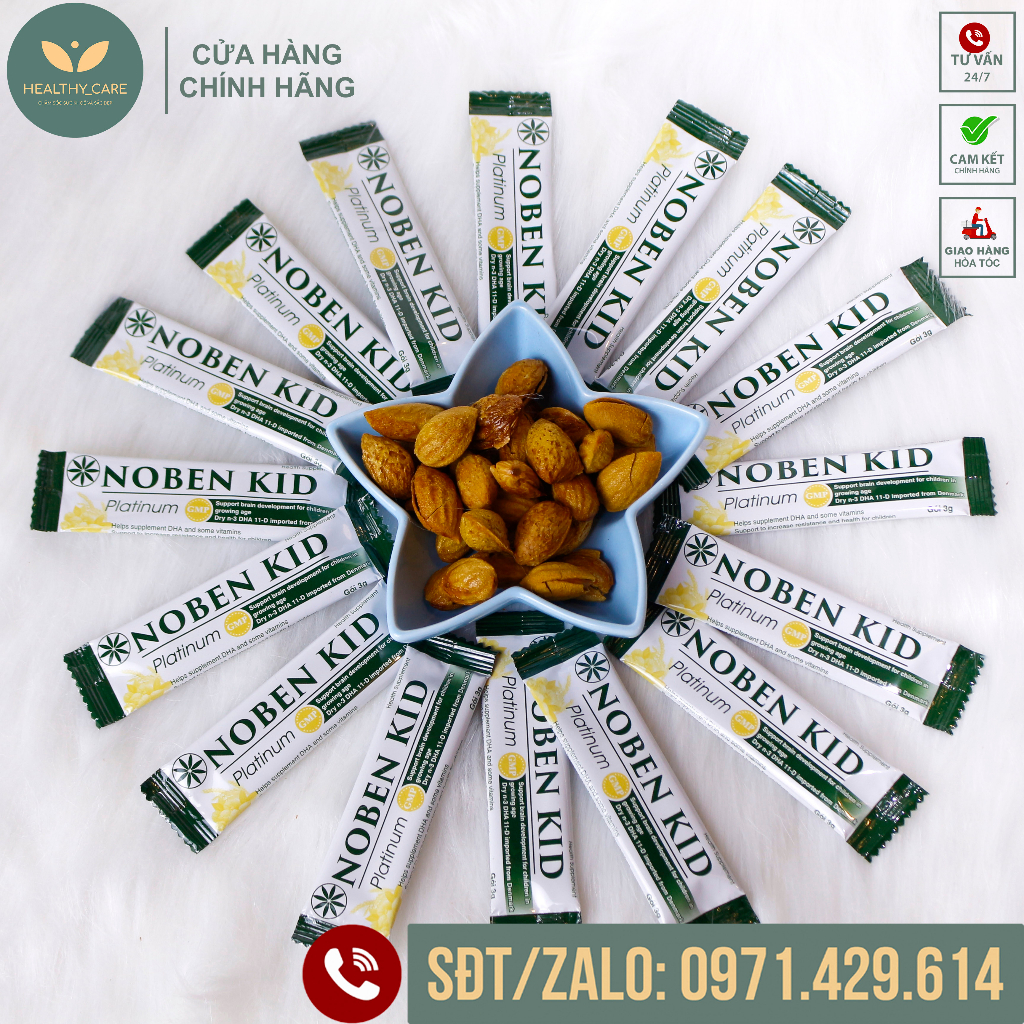 NOBEN KID Cốm Trí Não Chính Hãng - Giúp Bé Thông Minh, Tăng Khả Năng Ghi Nhớ, Phát Triển Trí Não