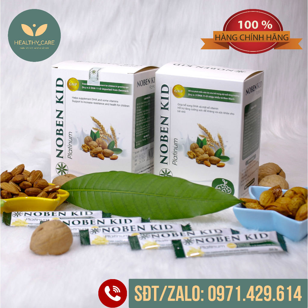 NOBEN KID Cốm Trí Não Chính Hãng - Giúp Bé Thông Minh, Tăng Khả Năng Ghi Nhớ, Phát Triển Trí Não