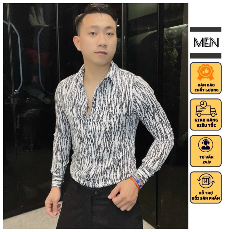 ÁO SƠ MI NAM KẺ SỌC - VẢI LỤA - KÈM VIDEO