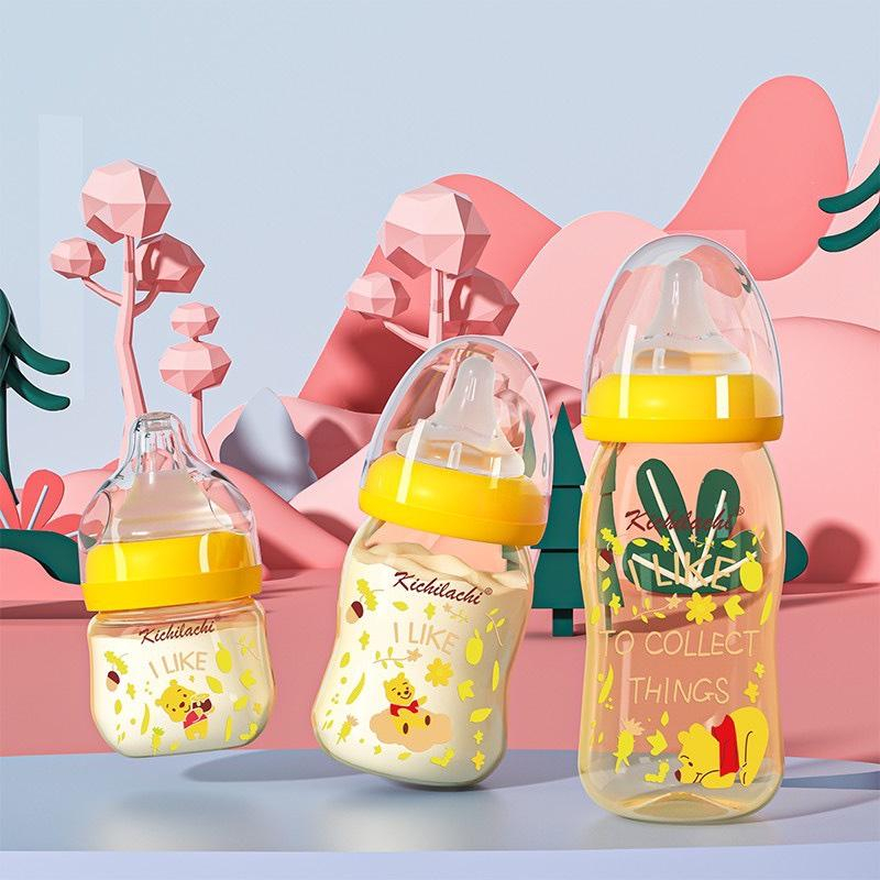 Bình sữa PPSU hình gấu siêu dễ cưng nhà Kichilachi cho bé