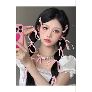 🎀 (1 cặp) TÓC NƠ RUY BĂNG TÓC GIẢ CỘT 🎀