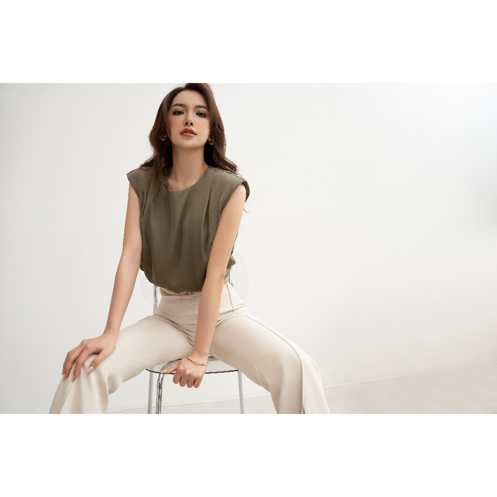 Croptop lụa buộc dây Jemy