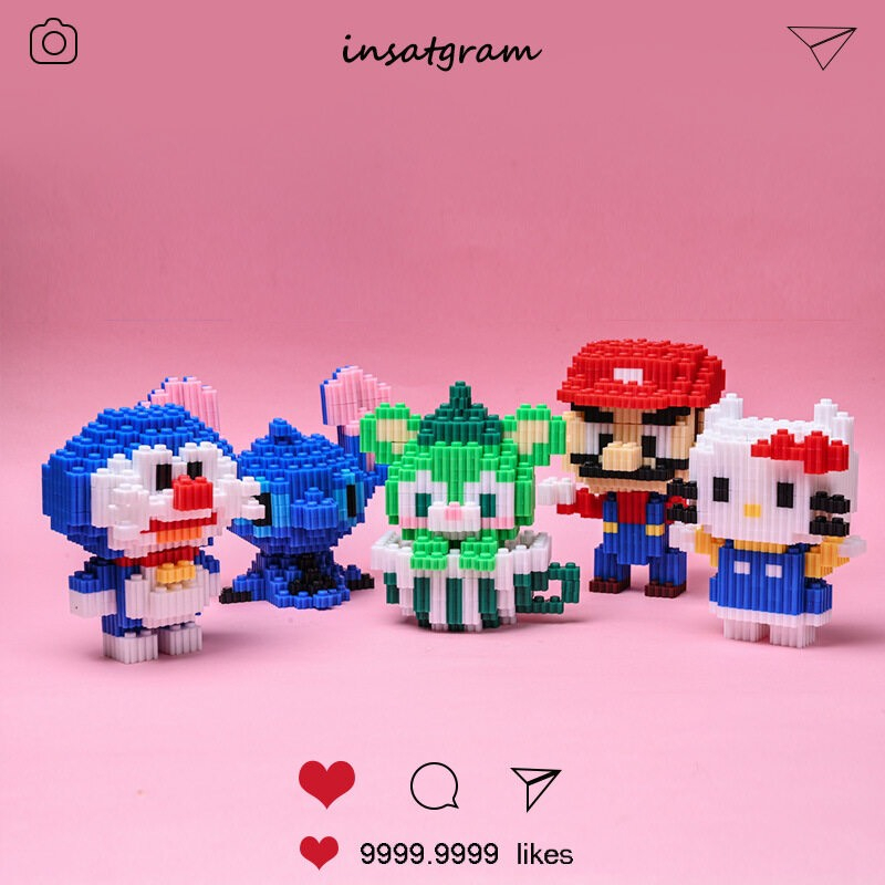 Đồ chơi lắp ráp mô hình Mini 40+ Mẫu HAICAIPIN Bộ Lắp Ráp Size Mini Hoạt Hình Dễ Thương