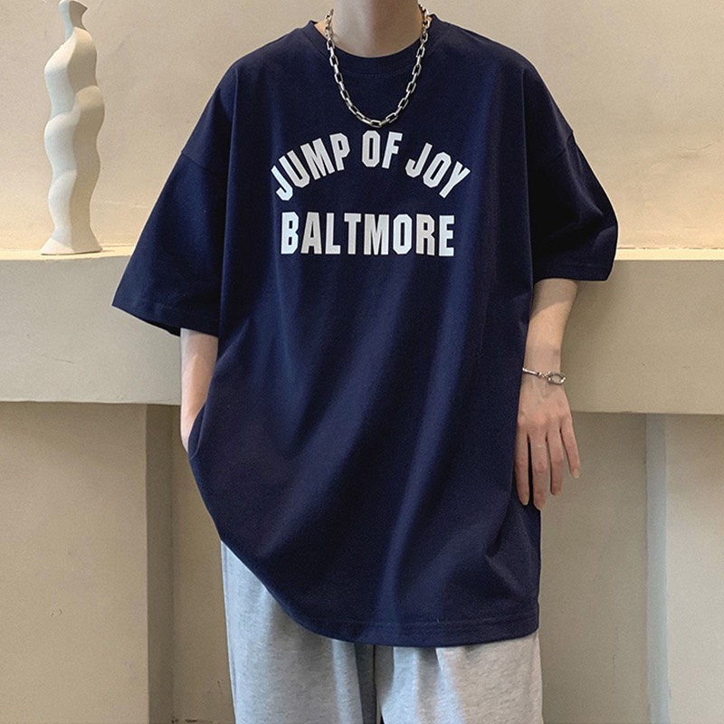 Áo Thun Unisex In Chữ JUMP OF JOY Trước Ngực, Áo Thun From Rộng Kiểu Dáng Unisex Chất Liệu Vải Cotton Dày Dặn