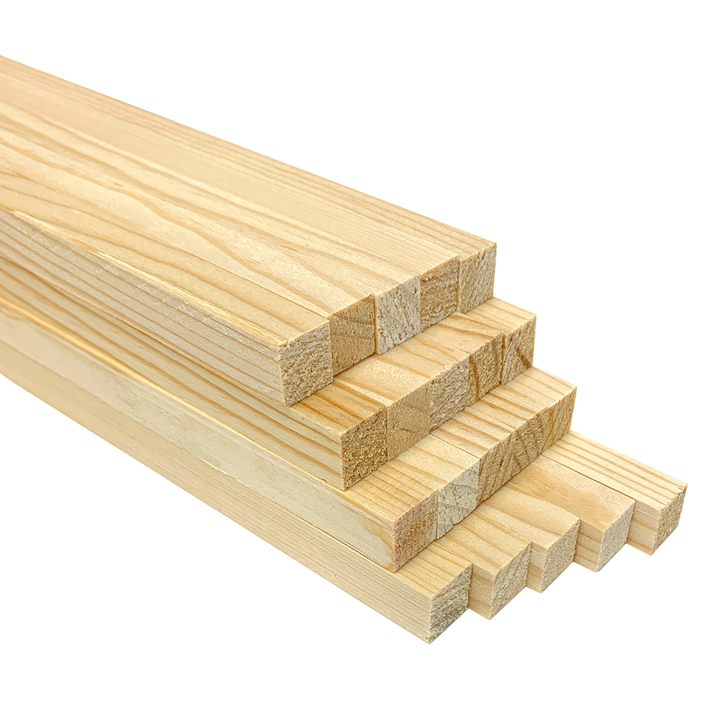 Thanh gỗ thông vuông dài 1m5  được bào láng, dùng để decor,trang trí,làm đồ hamade,...