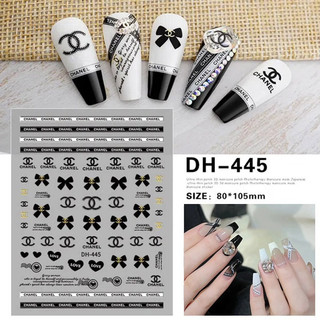 Stick thương hiệu stick chanel và nơ miếng dán móng thương hiệu chanel mã 445