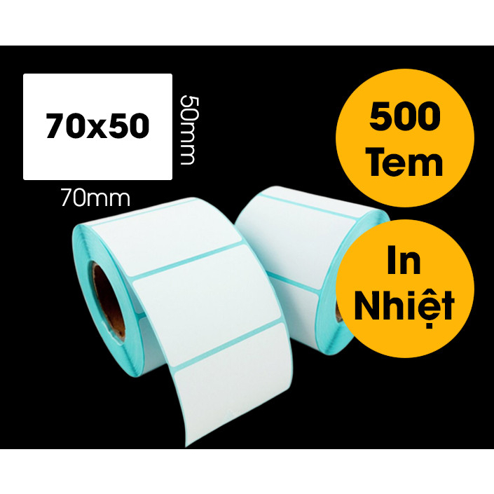 Giấy In tem nhiệt Mã Vạch  30x20,30x40,70x50,50x30mm