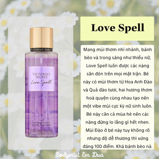 Xịt thơm toàn thân - love spell