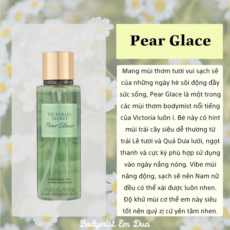 [Bodymist] Xịt Thơm Toàn Thân - PEAR GLACE - Em Dứa