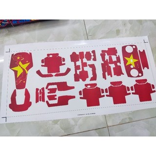 Skin decal dán trang trí flycam mavic air 1 cờ đỏ sao vàng - full body