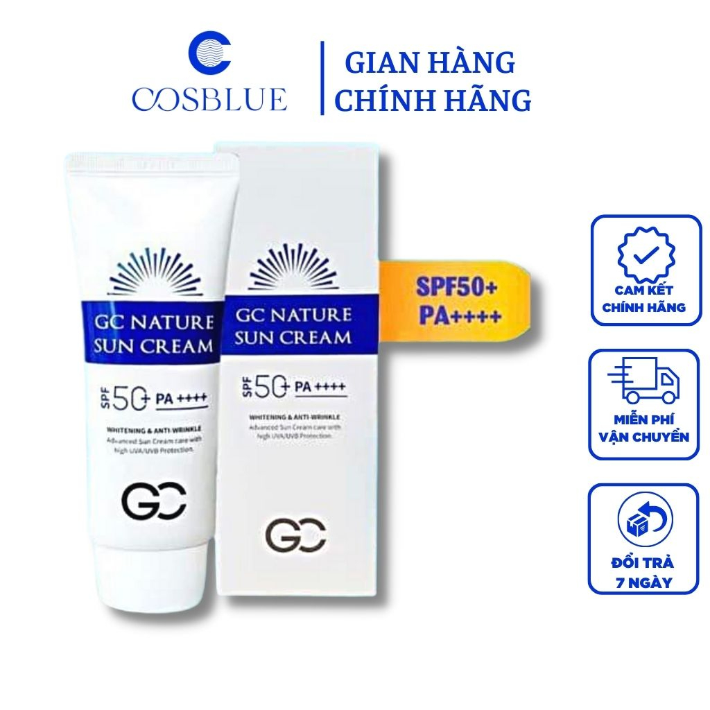 KEM CHỐNG NẮNG GC NATURE SUN CREAM SPF50+ PA+++ 60ML chính hãng