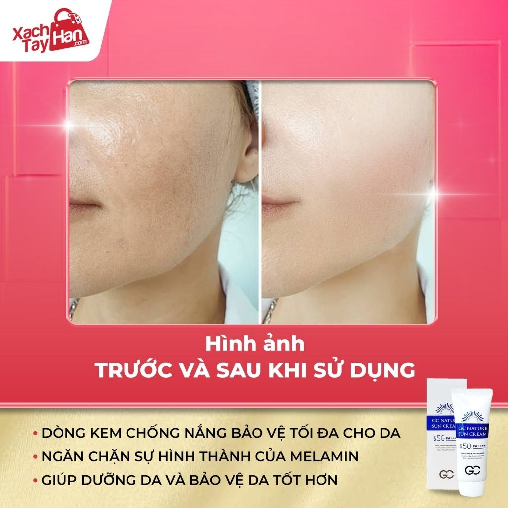 KEM CHỐNG NẮNG GC NATURE SUN CREAM SPF50+ PA+++ 60ML chính hãng