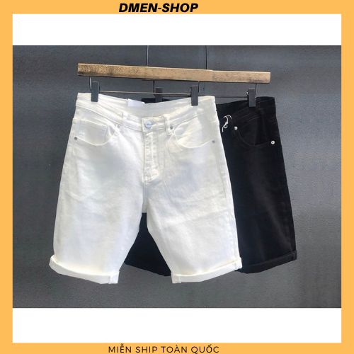 Quần short jean nam trơn phong cách mạnh mẽ lịch lãm