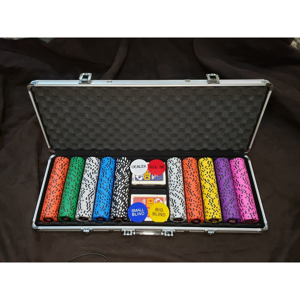 Bộ Phỉnh Poker Clay cao cấp 6up Holdem Chip Poker trò chơi