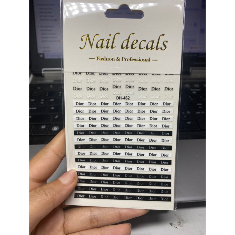 Stick dán móng thương hiệu dior miếng dán thương hiệu dây dior mã 462