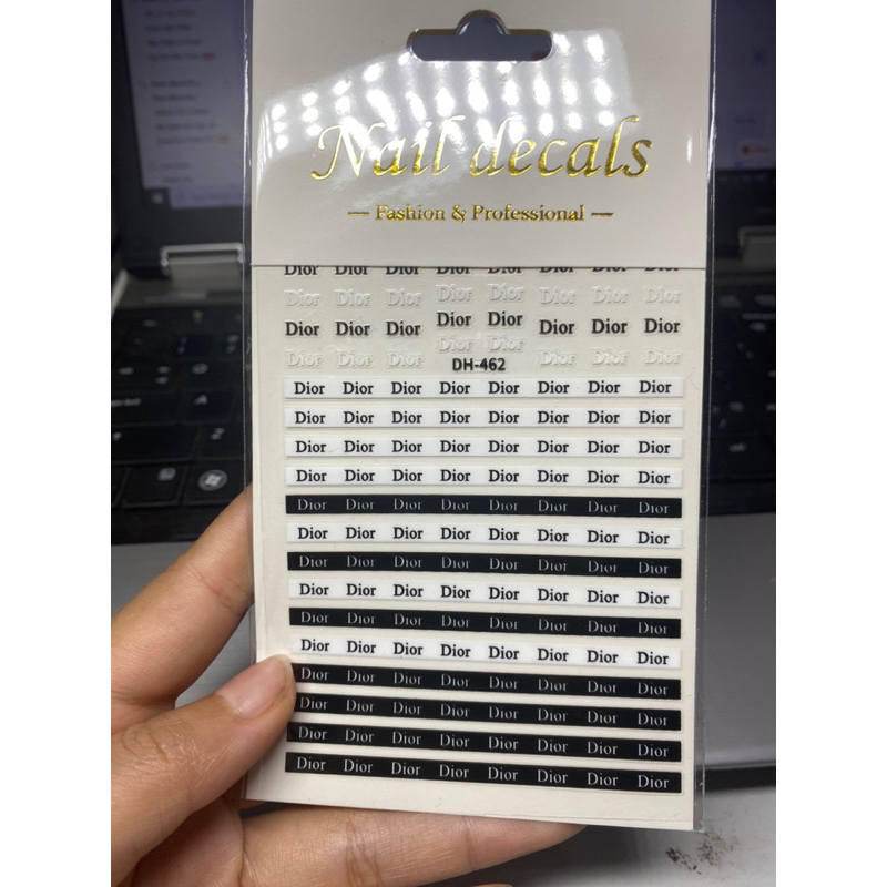 Stick dán móng thương hiệu dior miếng dán thương hiệu dây dior mã 462