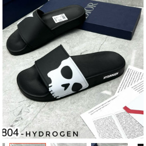 Dép Hydrogen Black - dép quai ngang đầu lâu siêu hót