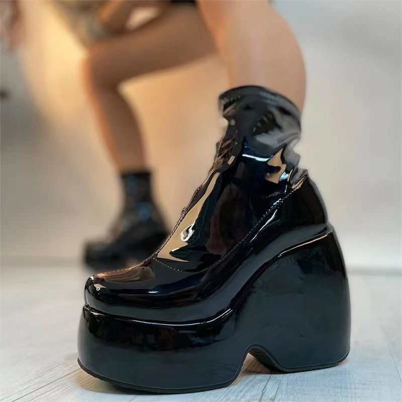 Boots da cổ thấp đế 12cm