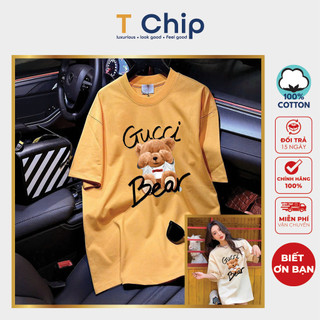 Áo thun áo phông tay lỡ form rộng TChip H156 thun unisex nhiều màu lựa chọn cổ tròn nam nữ Oversize in chữ