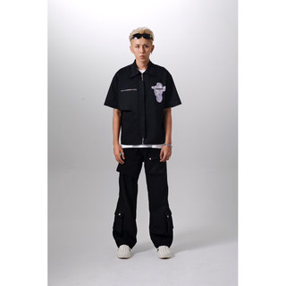 [12/12 - MUA 1 TẶNG 1] TRIGGER CLUB LAYER BLACK/VERY LIGHT PURPLE SHIRT