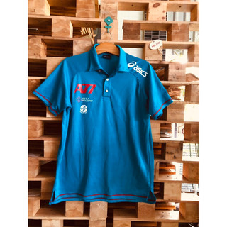 M061.Áo thun thể thao nam cổ bẻ hiệu Asics- 2hand