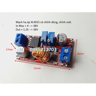 Mạch hạ áp XL4015 có chỉnh dòng