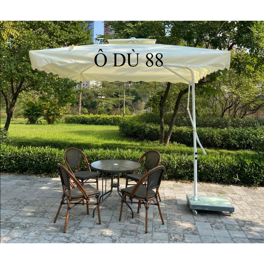 Ô VUÔNG LỆCH TÂM - KÍCH THƯỚC 2M5^2M5 - VẢI CAO CẤP - CHE MƯA CHE NẮNG NGOÀI TRỜI (Chưa bao gồm đế)