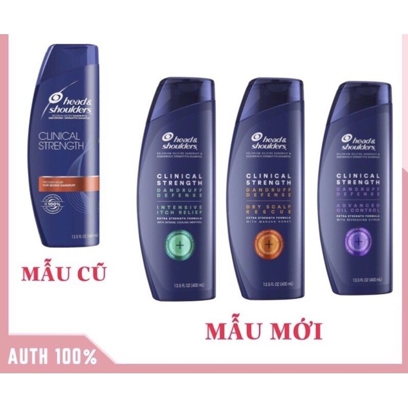 Dầu gội làm sạch  gàu và nấm Head & Shoulders Clinical Strength loại 400ml của Mỹ