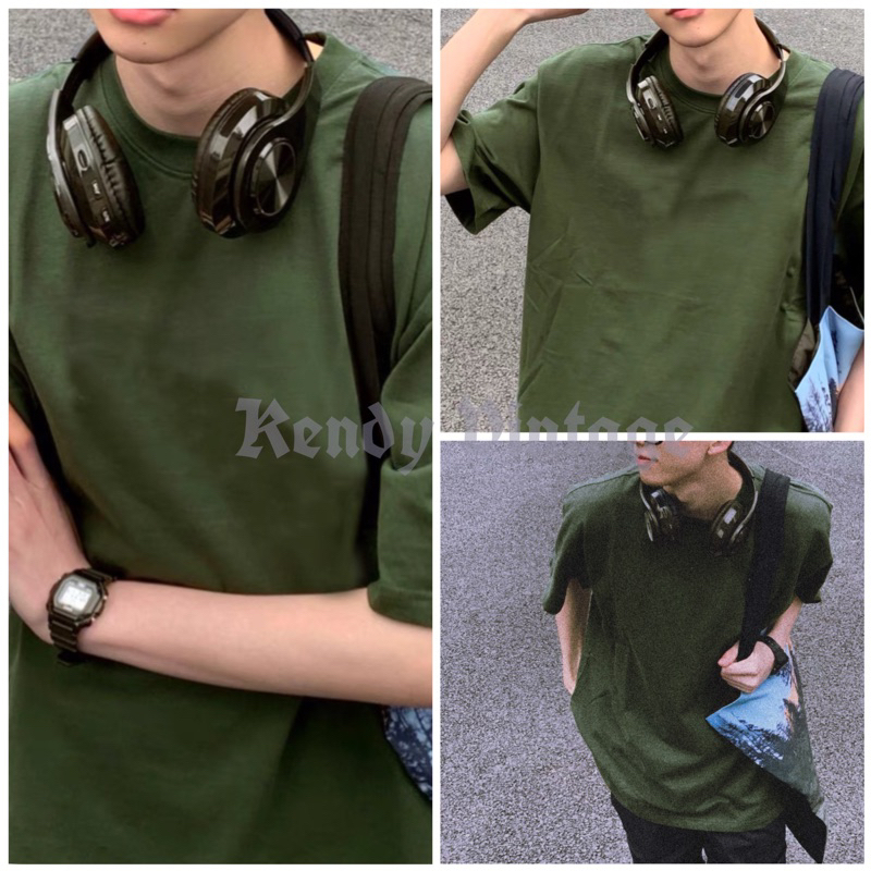 Áo thun màu trơn chất cotton form rộng Unisex