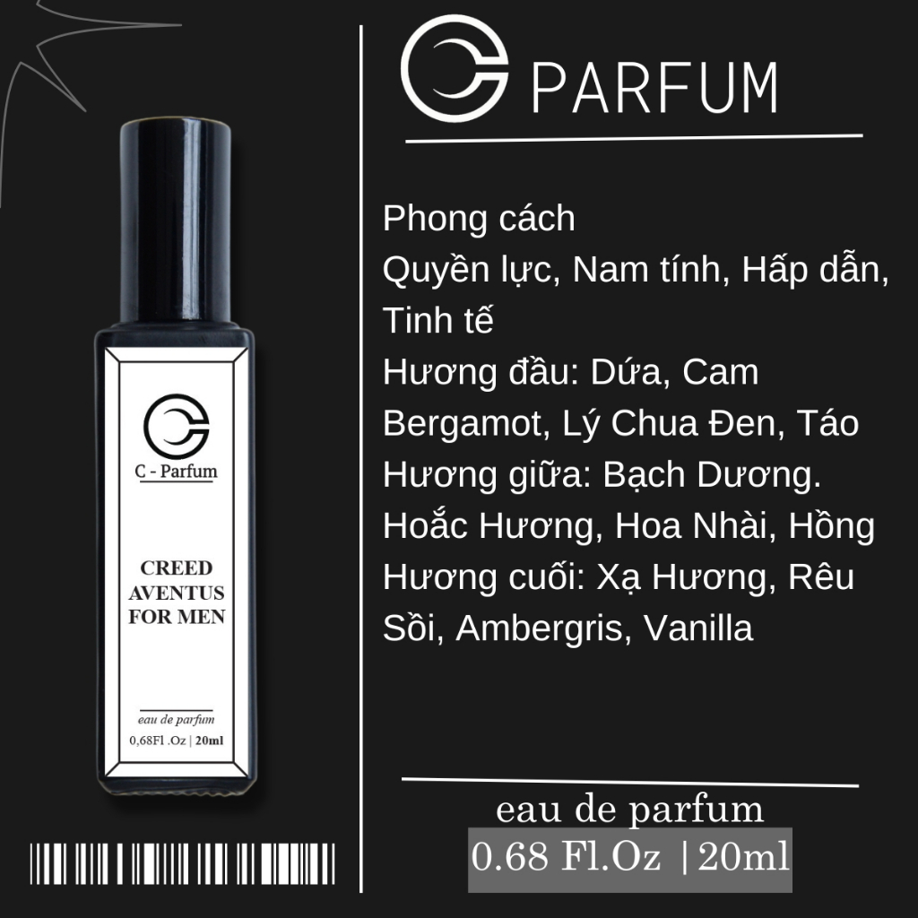 Nước Hoa Creed Aventus for men 50ml chính hãng C-parfum thơm lâu hương mạnh mẽ nam tính