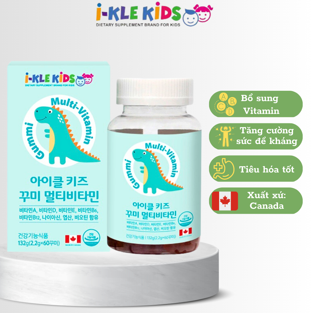 Kẹo Dẻo Multi Vitamin Gummy Hương Trái Cây - Bổ Sung Vitamin Tổng Hợp Tăng Cường Sức Khỏe Cho Trẻ Hộp 90 Viên