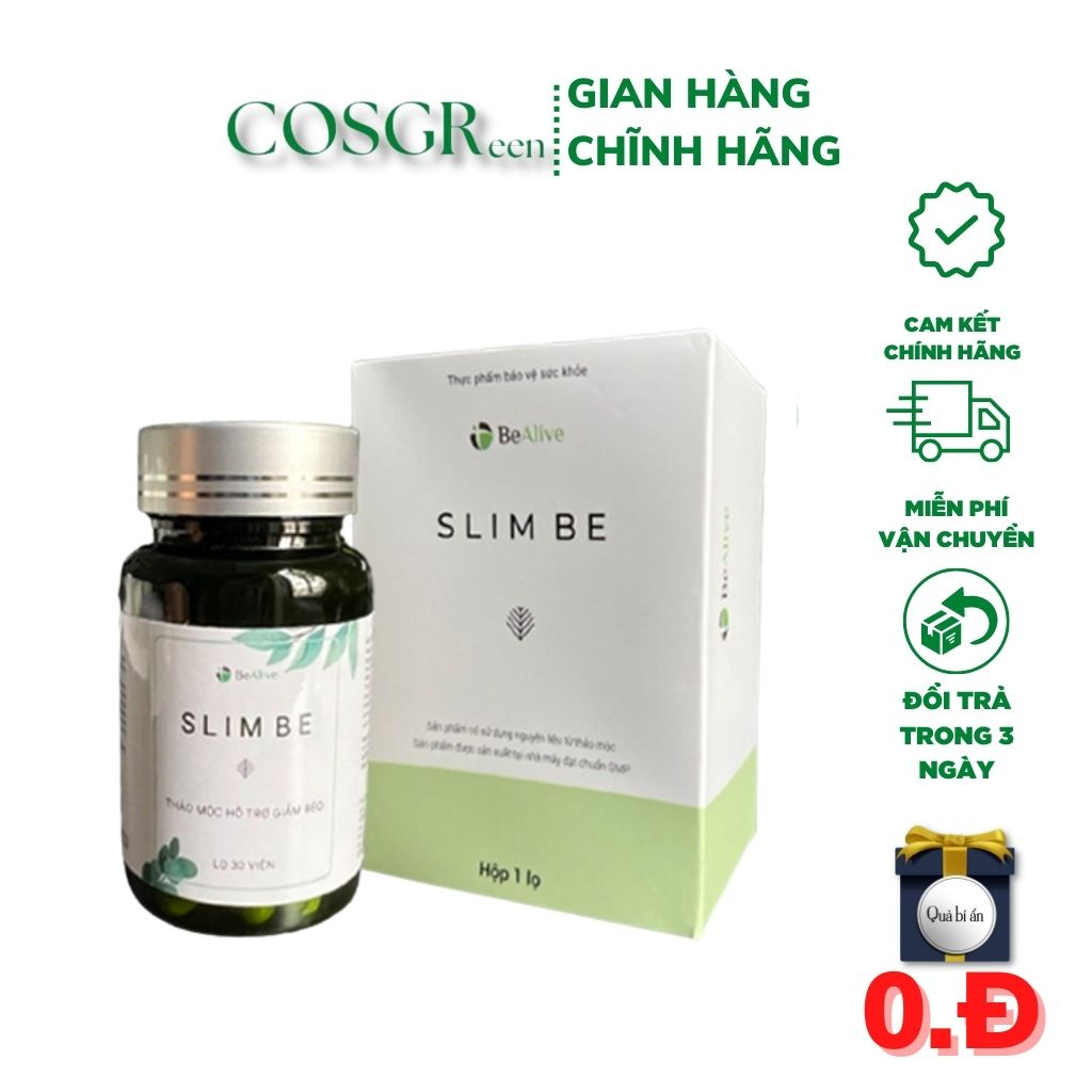 Giảm Cân SLIM BE của BEALIVE Chính Hãng SLimBe Giúp Giảm Cân An Toàn chính hãng hộp 30 viên