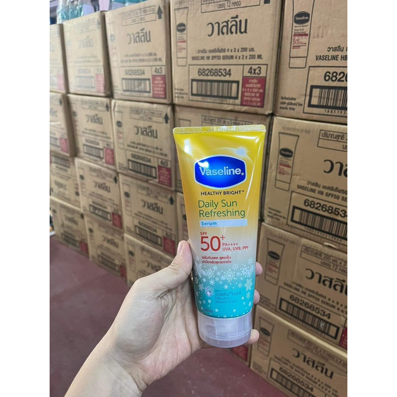 Dưỡng thể chống nắng trắng da Vaseline 50X Healthy Bright Daily Sun Refreshing SPF50+ 170ml Thái Lan