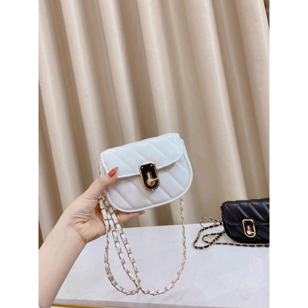 Túi đeo chéo mini thời trang nữ khóa xoay hottrend 2023