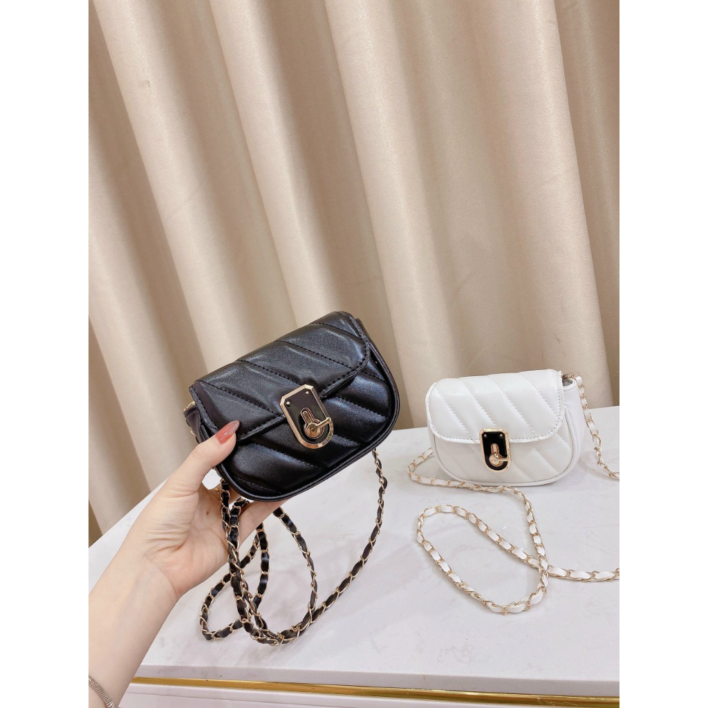 Túi đeo chéo mini thời trang nữ khóa xoay hottrend 2023