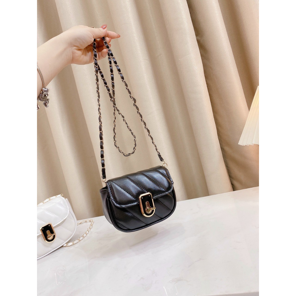 Túi đeo chéo mini thời trang nữ khóa xoay hottrend 2023