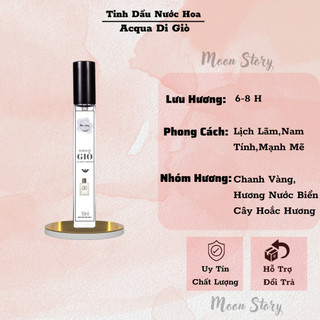 Nước Hoa Nam,Tinh Dầu Nước Hoa Aquadi Giò Trắng lưu hương lâu nam tính lịch lãm 10ml-Moon Story
