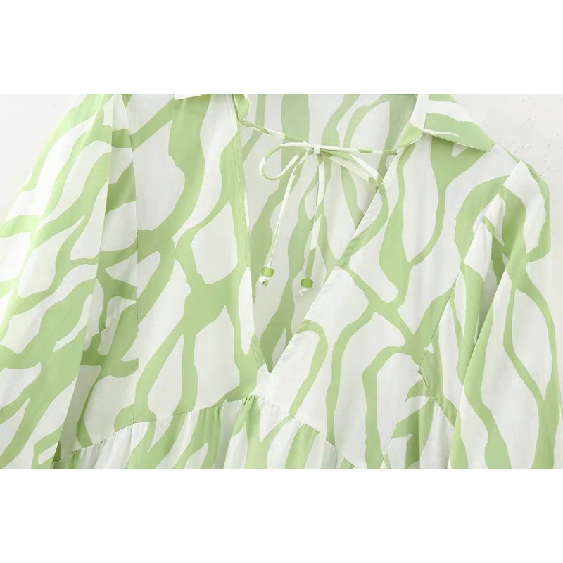 Đầm xanh baby doll  TQXK