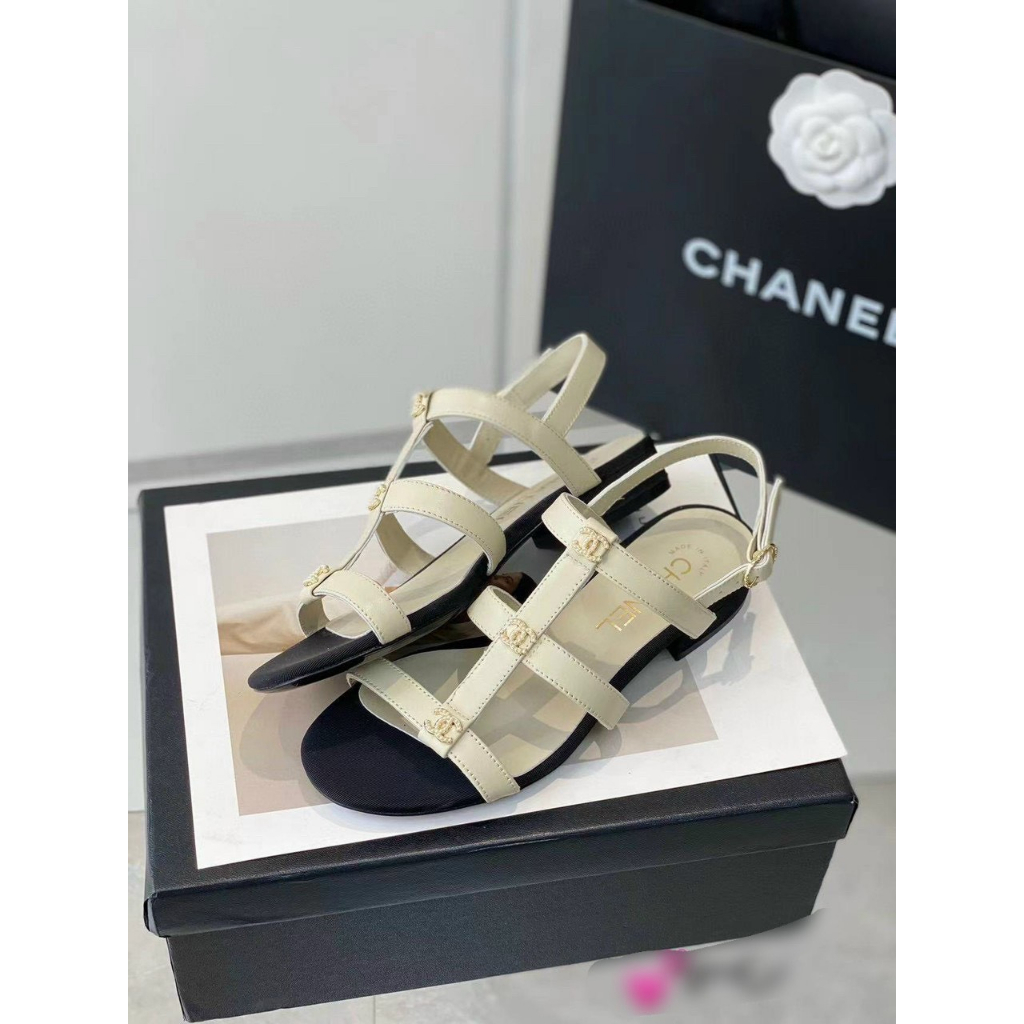 Sandal đế thấp quai ngang mẫu mới 2023 fullbox