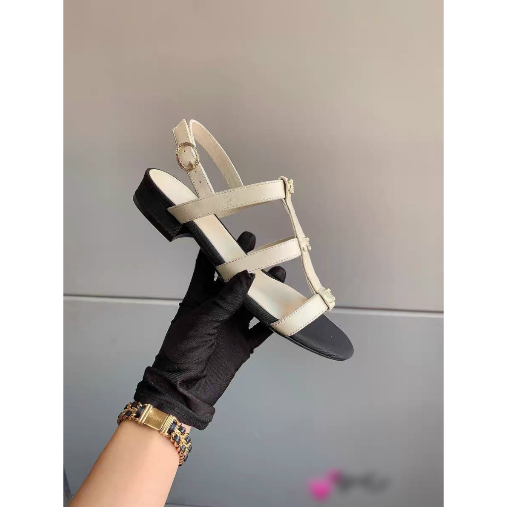 Sandal đế thấp quai ngang mẫu mới 2023 fullbox