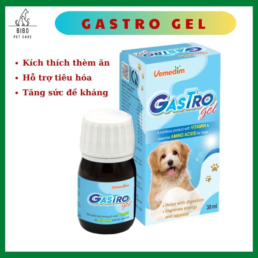 Gel dinh dưỡng cho chó Gastro gel hỗ trợ tiêu hóa hồi phục nhanh tăng sức đề kháng kích thích cún thèm ăn lọ 30ml