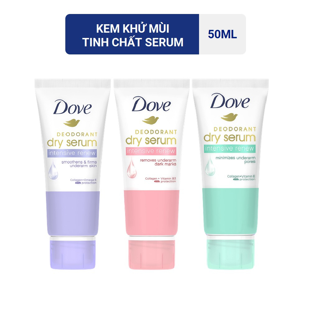 Kem khử mùi Dove tinh chất serum dành cho nữ dưỡng da sáng mịn 50ml