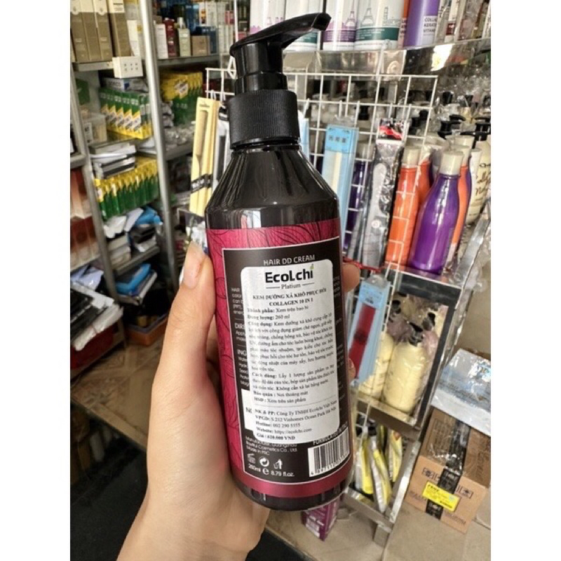 Kem dưỡng xả khô Ecolchi collagen 10in1 260ml